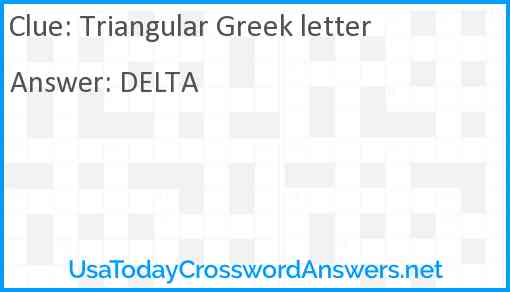 Triangular Greek letter Answer