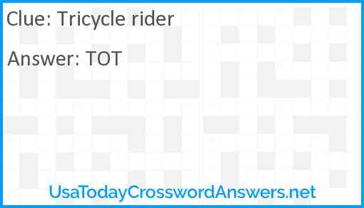 Tricycle rider Answer