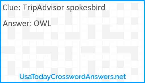 TripAdvisor spokesbird Answer