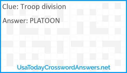 Troop division Answer