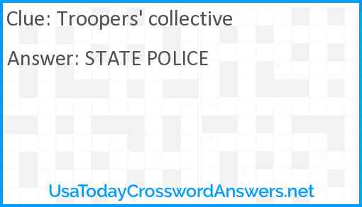 Troopers' collective Answer