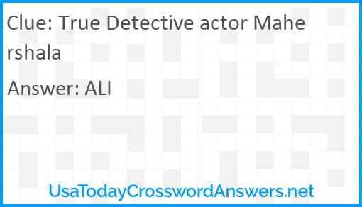 True Detective actor Mahershala Answer