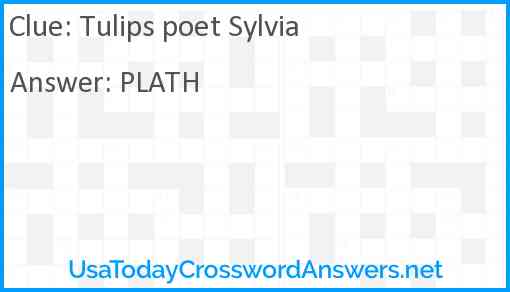 Tulips poet Sylvia Answer