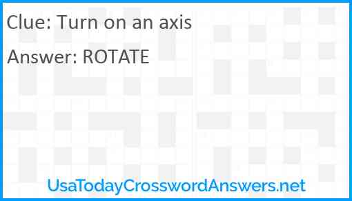 Turn on an axis Answer