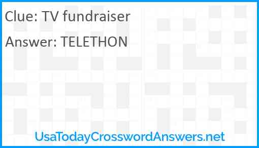 TV fundraiser Answer
