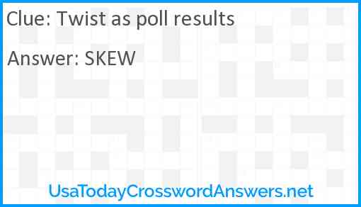 Twist as poll results Answer
