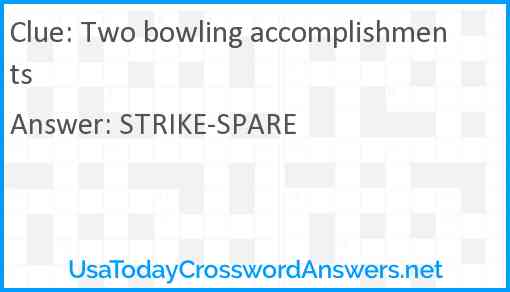 Two bowling accomplishments Answer