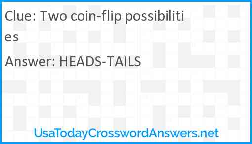 Two coin-flip possibilities Answer