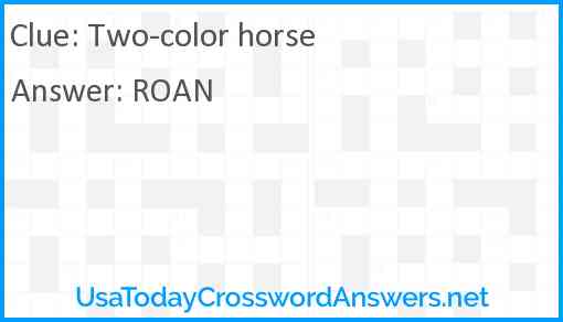 Two-color horse Answer