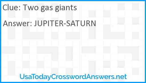 Two gas giants Answer