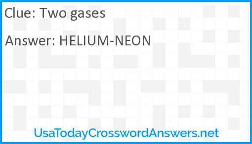 Two gases Answer