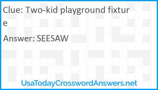 Two-kid playground fixture Answer