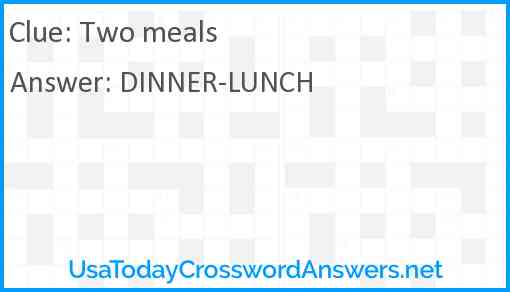 Two meals Answer