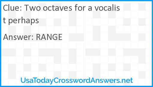 Two octaves for a vocalist perhaps Answer