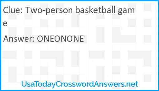 Two-person basketball game Answer