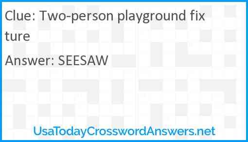 Two-person playground fixture Answer