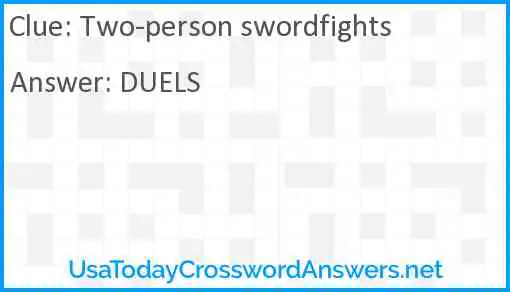Two-person swordfights Answer