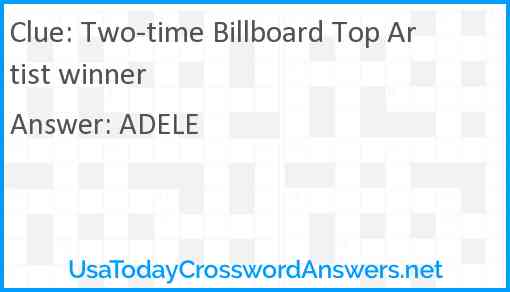 Two-time Billboard Top Artist winner Answer