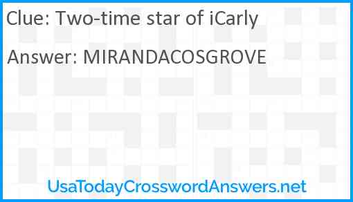 Two-time star of iCarly Answer