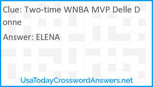Two-time WNBA MVP Delle Donne Answer
