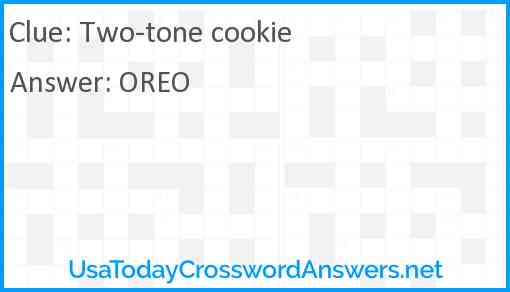 Two-tone cookie Answer