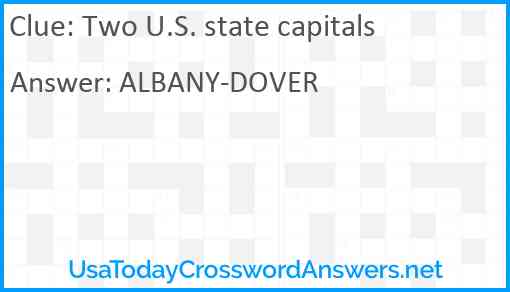 Two U.S. state capitals Answer