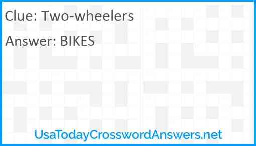 Two-wheelers Answer