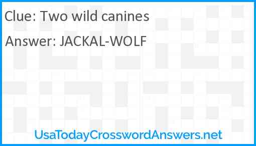 Two wild canines Answer