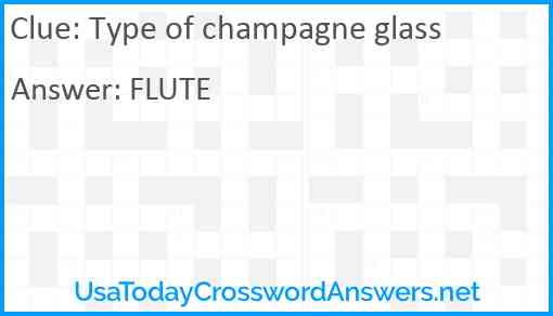 Type of champagne glass Answer