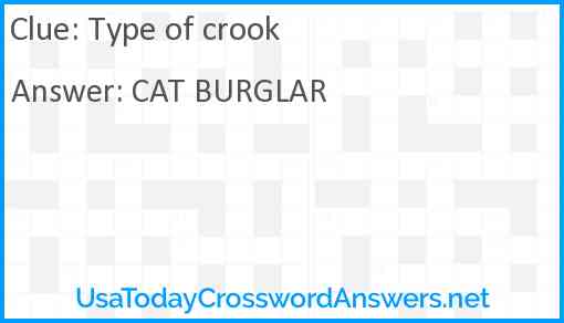 Type of crook Answer