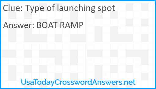 Type of launching spot Answer