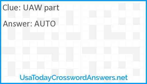 UAW part Answer