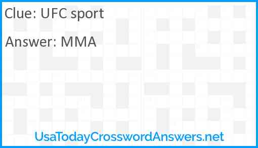 UFC sport Answer