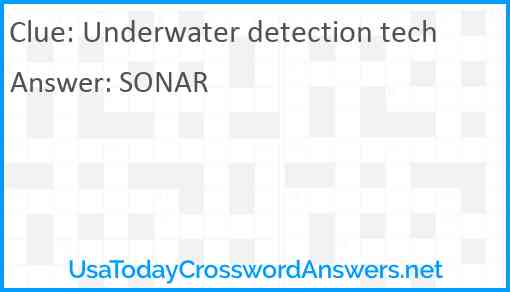 Underwater detection tech Answer