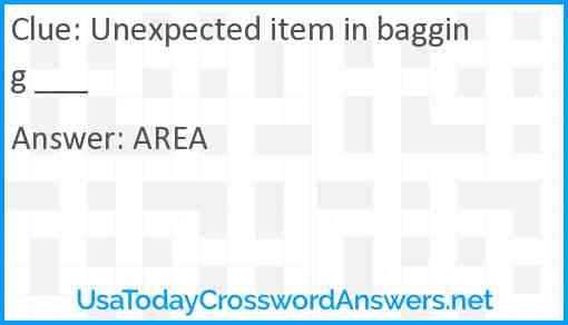 Unexpected item in bagging ___ Answer