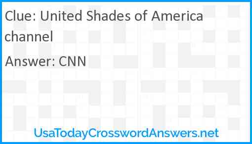 United Shades of America channel Answer