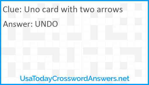 Uno card with two arrows Answer