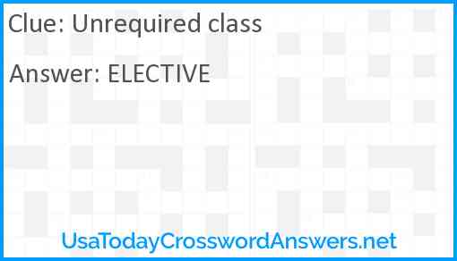Unrequired class Answer