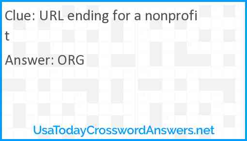 URL ending for a nonprofit Answer