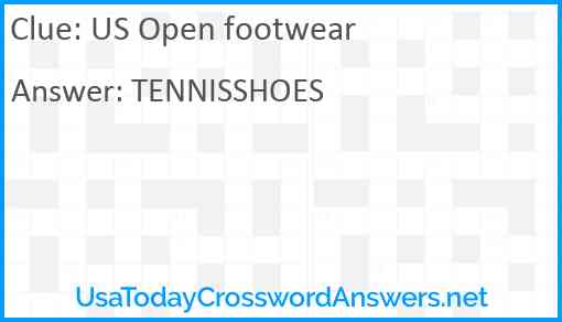 US Open footwear Answer