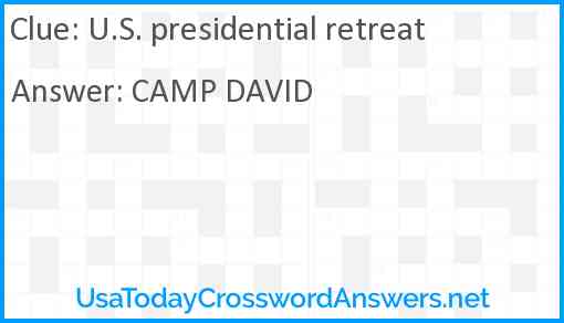 U.S. presidential retreat Answer