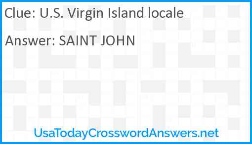 U.S. Virgin Island locale Answer