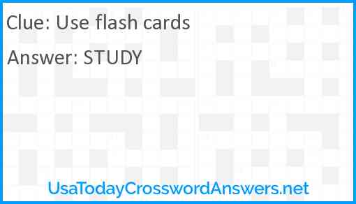 Use flash cards Answer