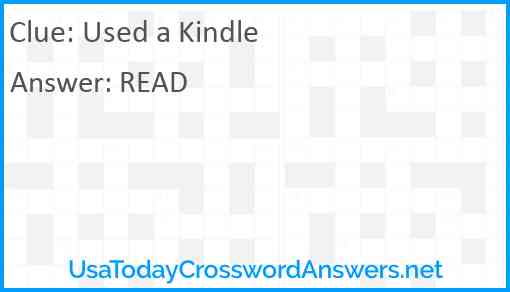 Used a Kindle Answer