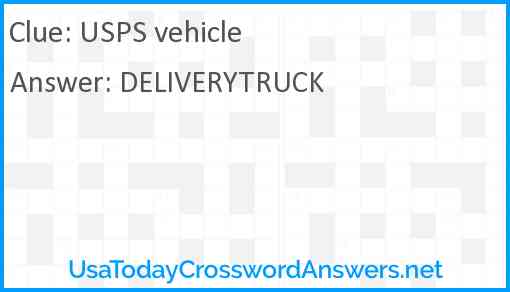 USPS vehicle Answer