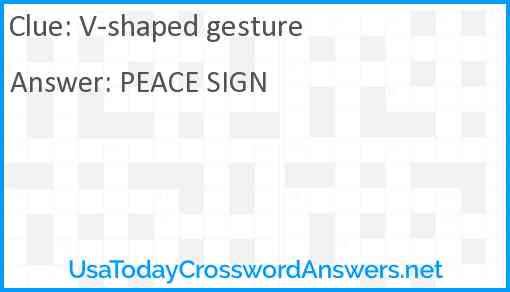 V-shaped gesture Answer