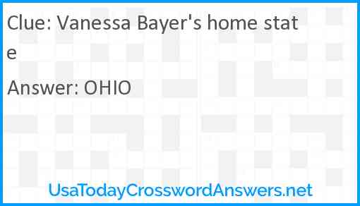 Vanessa Bayer's home state Answer