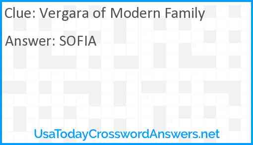 Vergara of Modern Family Answer
