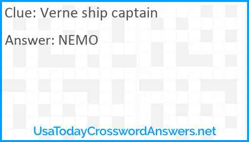 Verne ship captain Answer