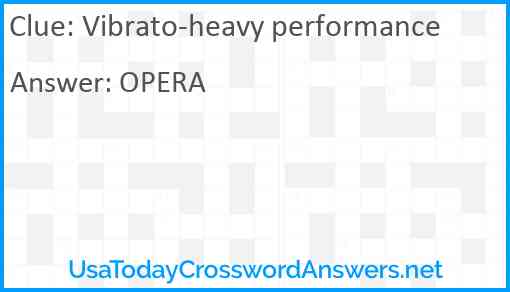 Vibrato-heavy performance Answer